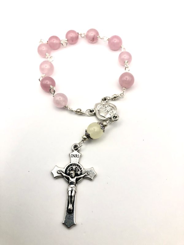 Pink Chalcedony decade rosary