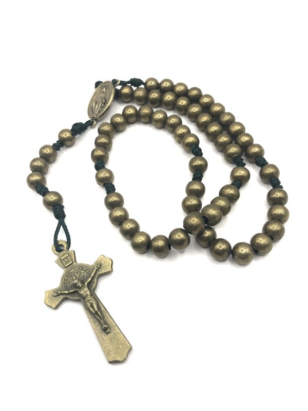 Bronze beads microcord rosary