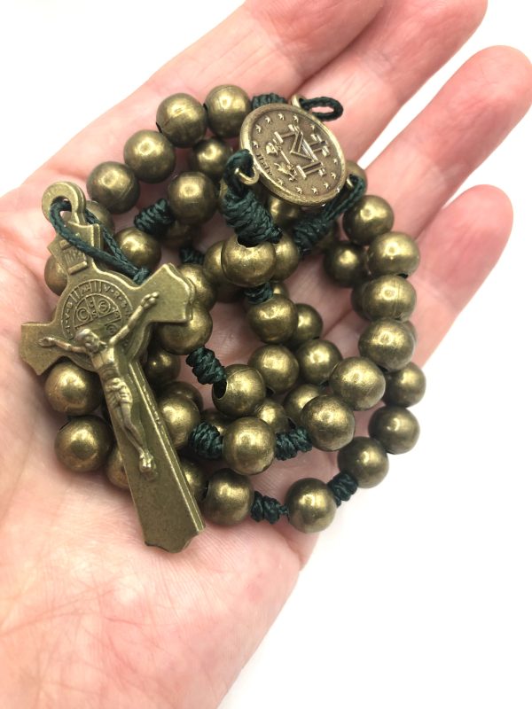 Bronze beads microcord rosary - Image 2