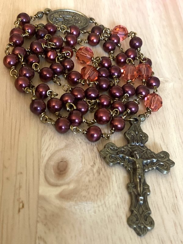 Pearl and Swarovski Crystal rosary