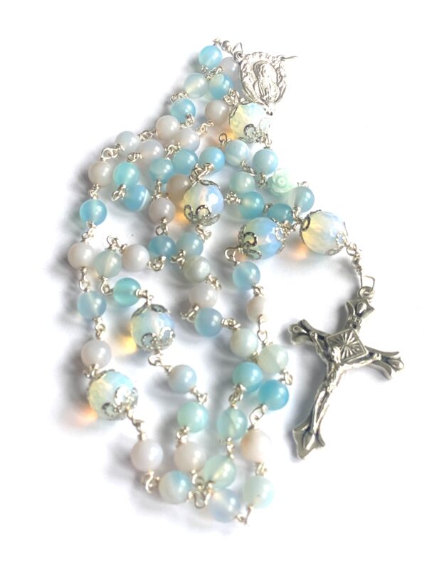 Soft Agate and Opalite Rosary