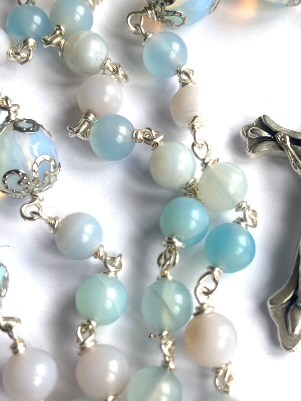 Soft Agate and Opalite Rosary - Image 2