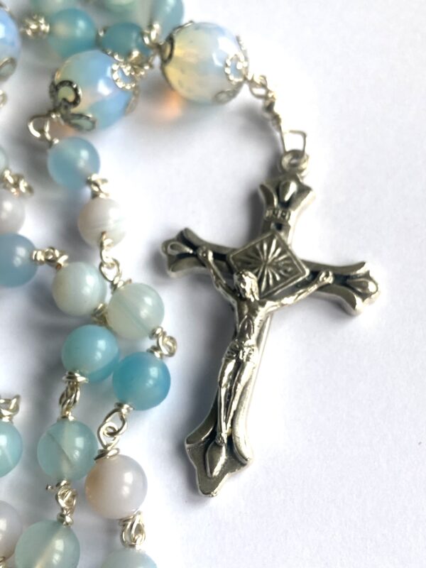 Soft Agate and Opalite Rosary - Image 3