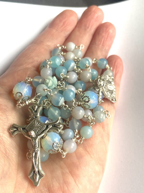Soft Agate and Opalite Rosary - Image 4