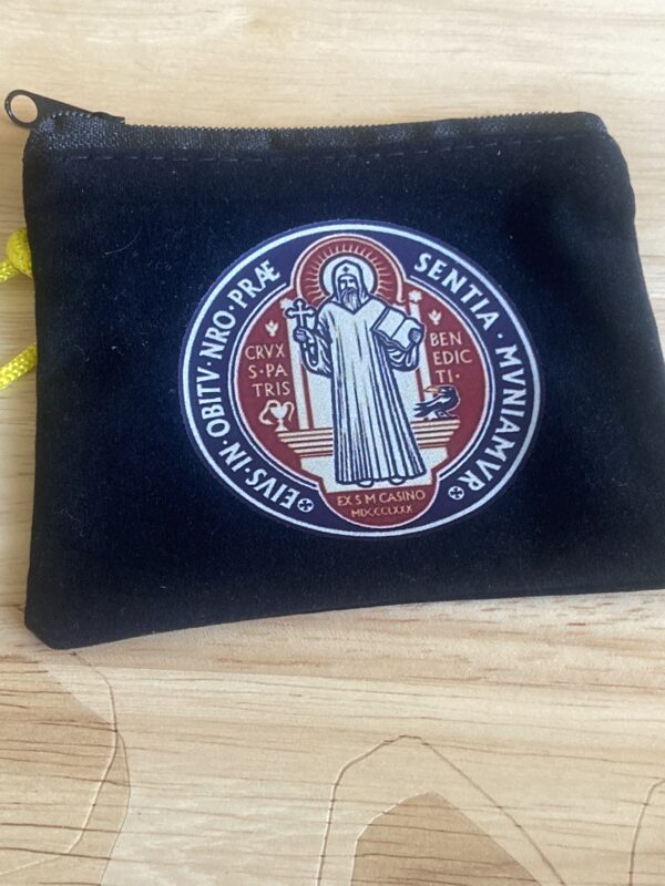 St Benedict  rosary purse