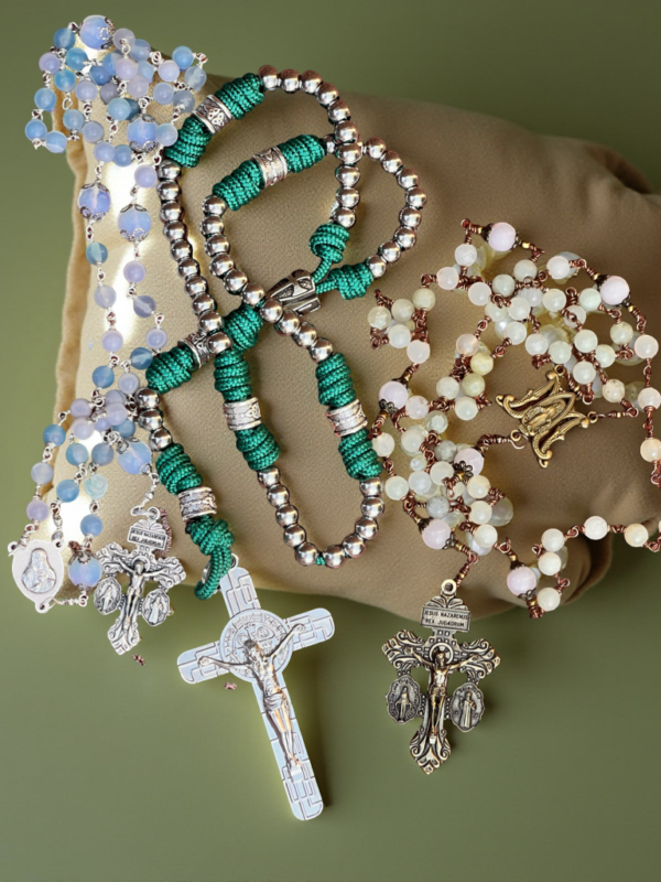 Soft Agate and Opalite Rosary - Image 5