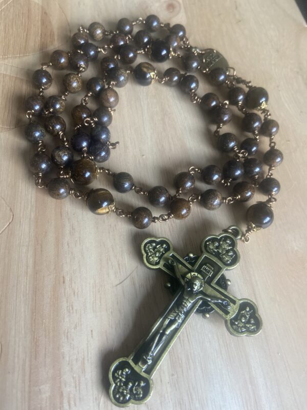 Large, heavy bronzite rosary