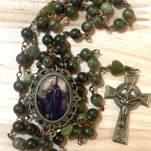 St Patrick rosary Connemara marble