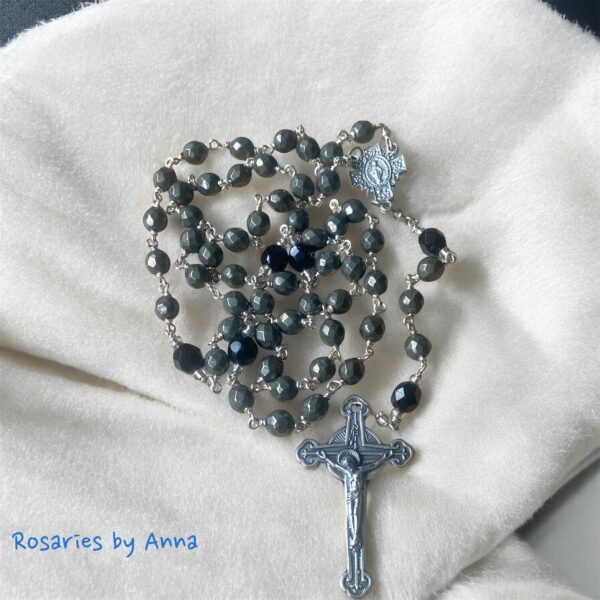 Pyrite and black strong rosary - Image 3