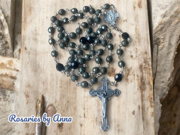 Pyrite and black strong rosary
