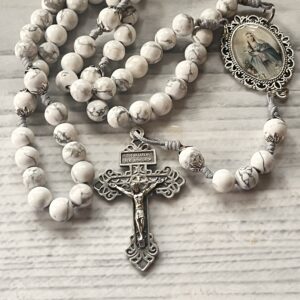 Queen of Roses stone rosary .