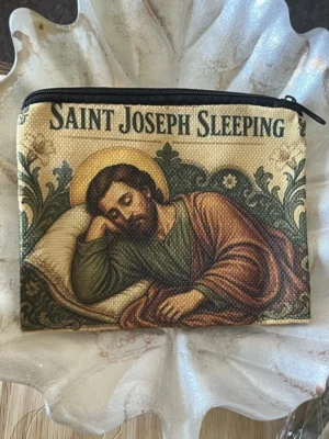 Sleeping Joseph Rosary Pouch